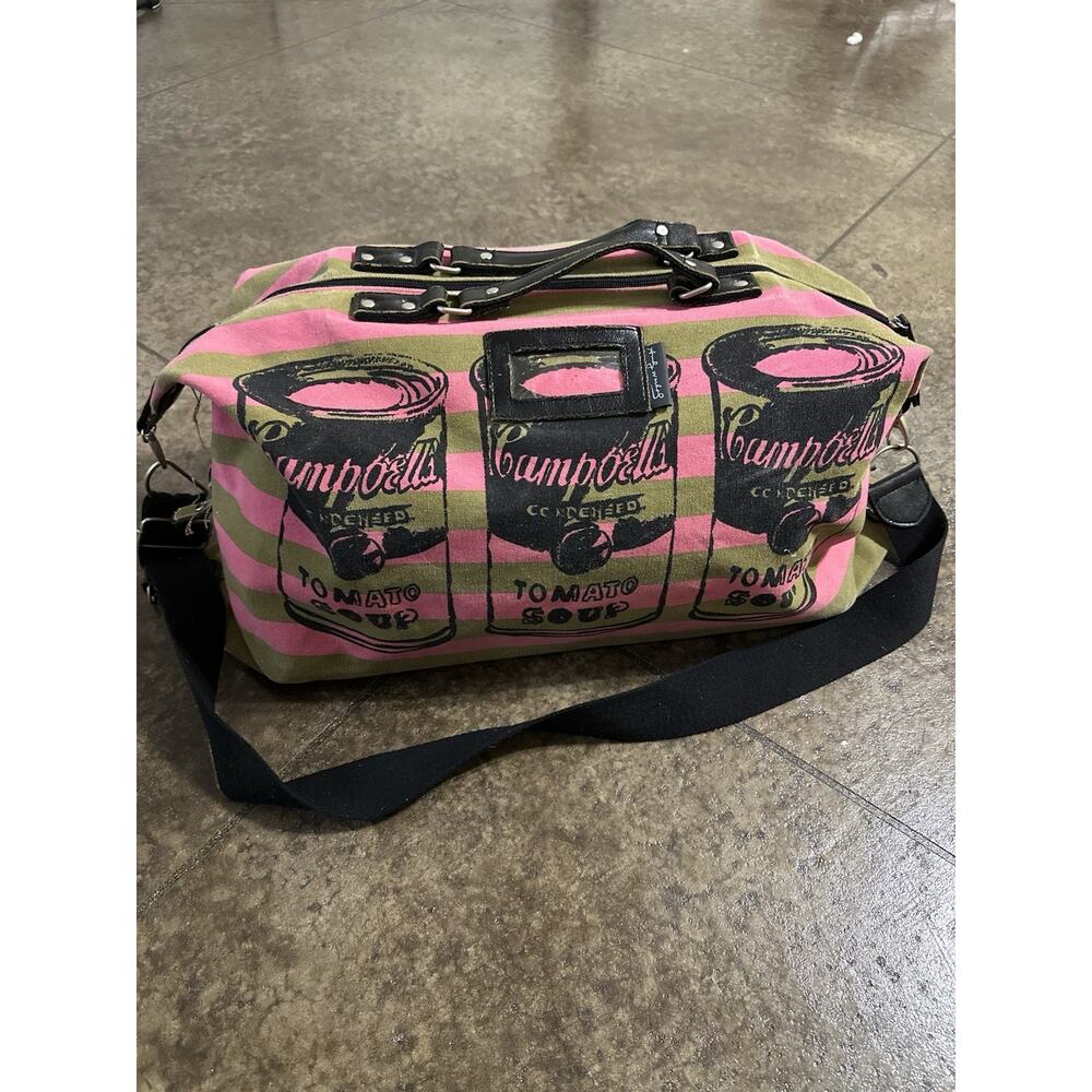 Rare Andy Warhol Campbells Soup Canvas Duffle Bag With Strap